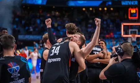 obst celebrates eurobasket win